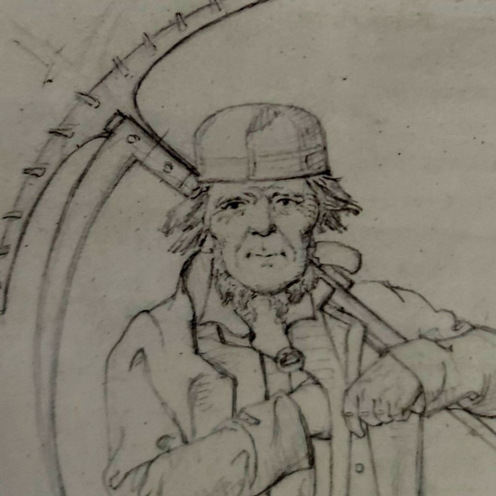 Piirros patalakki 1800-luvulla.