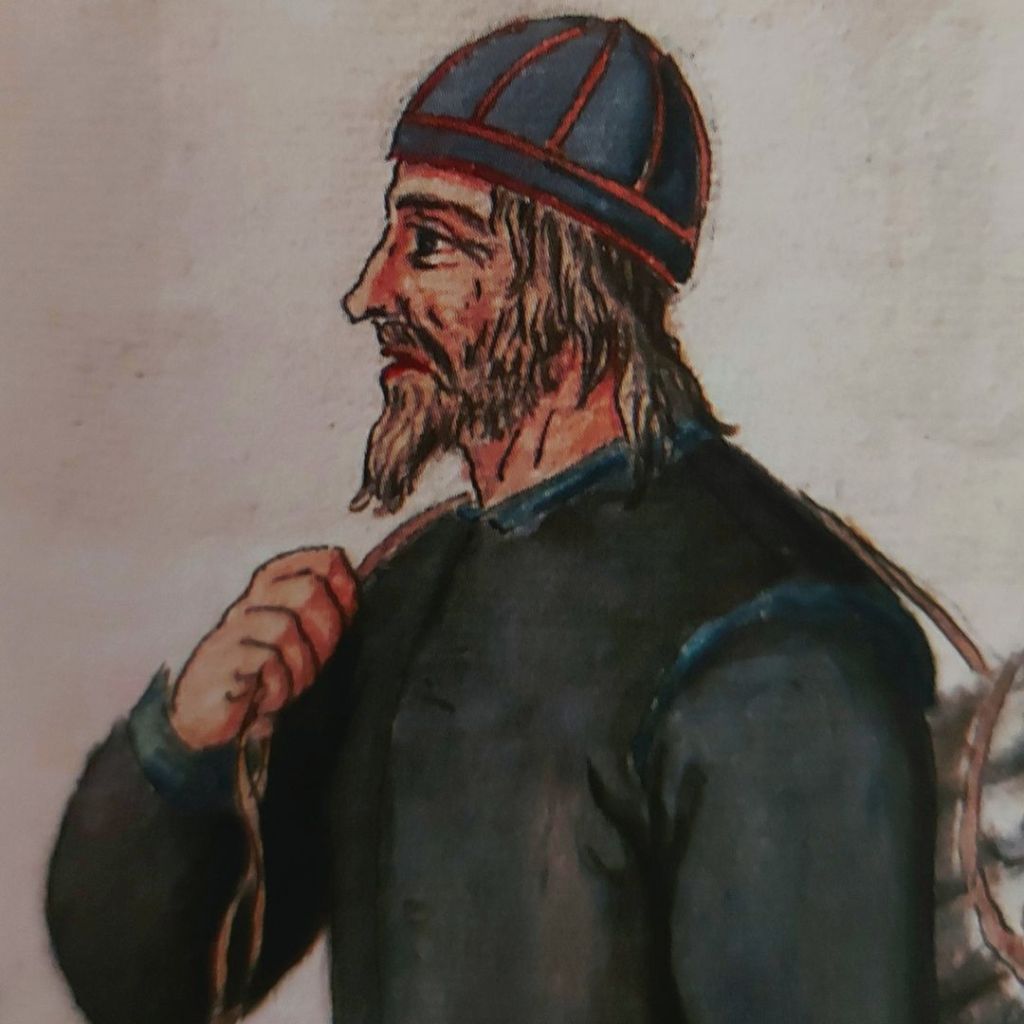 Piirros oululainen talonpoika patalakki päässä 1600-luvun lopulla.