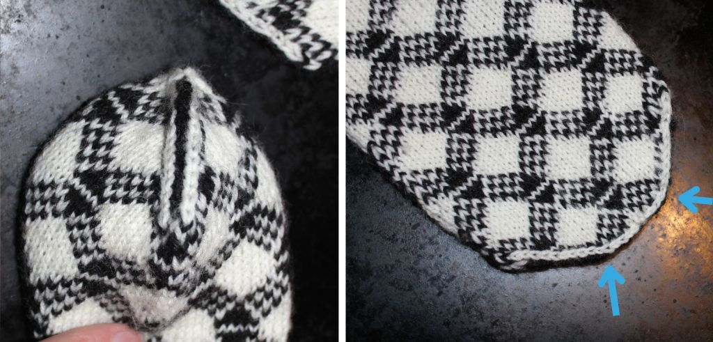 Lapasen tylppä kärkikavennus sivulta.