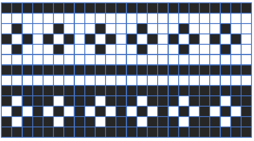 Nimetön raitakuvio karjalainen kirjoneulekuvio ulkosaarilta.