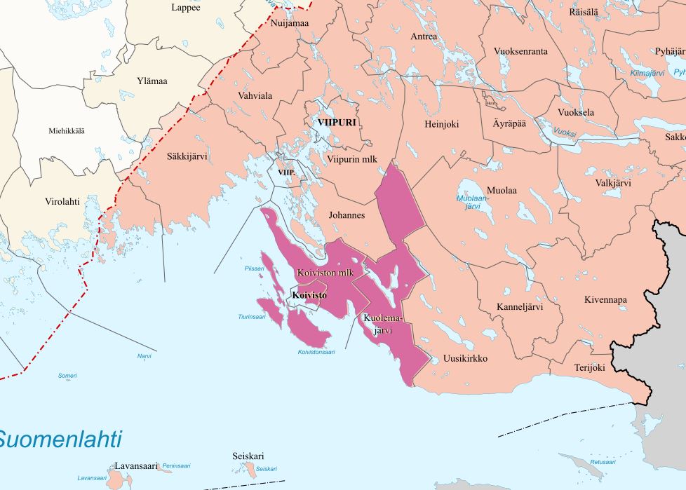 Kartta Koivisto ja Kuolemajärvi.