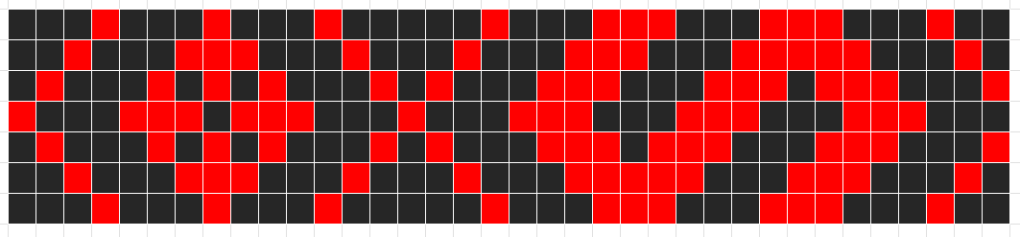 lemi palmikkovyön poimintakuvio.