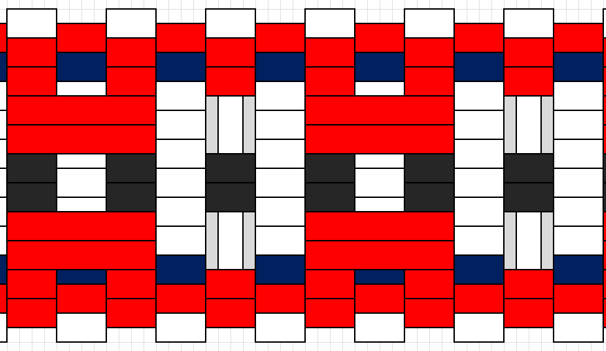 Sakkola silmävyö nauhan kaavio.