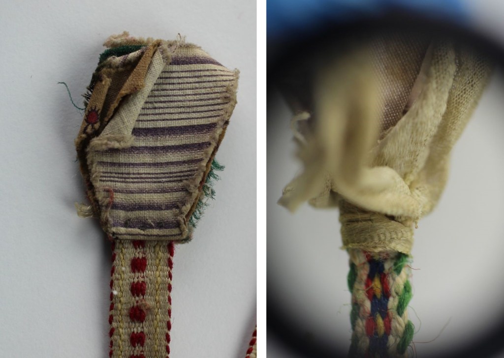 Käkisalmen kihlakunnan nauhojen tupsupäitä. 