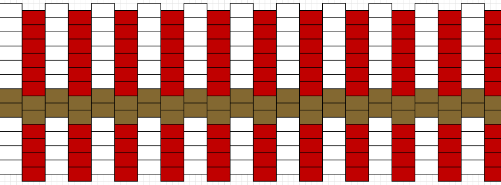 Nauhan kaavio Joutseno esiliinan pirtanauha.