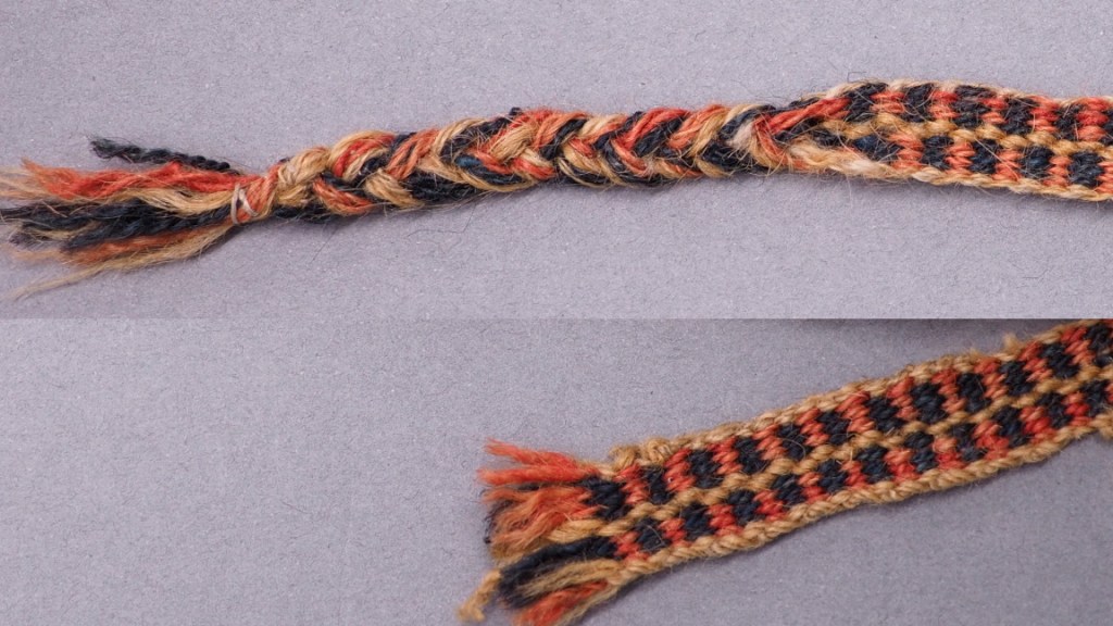 Ruokolahtelaisen pirtanauhan päät.