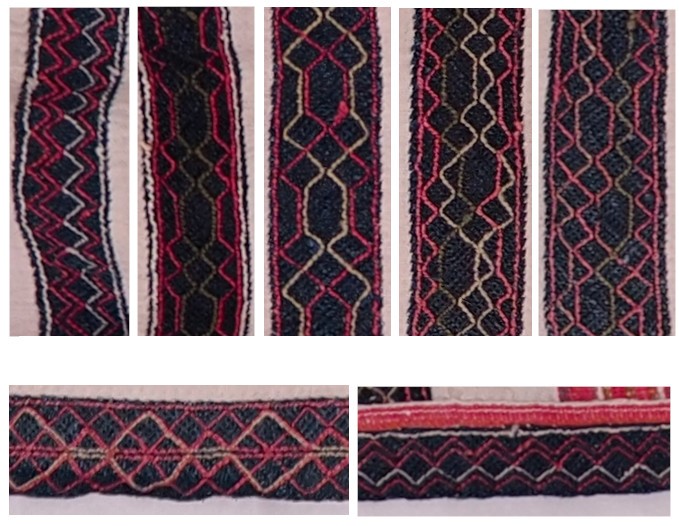 Jääskeläisiä esiliinan nyytinkejä lähikuvissa.