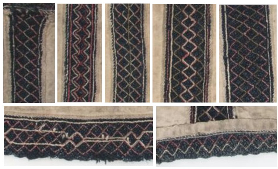 Jääskeläisiä esiliinan nyytinkejä lähikuvissa.