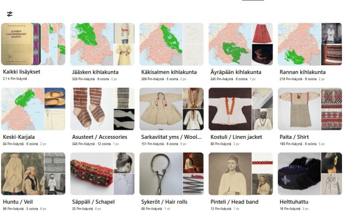 Paljon kansanpukukuvia Pinterestissä