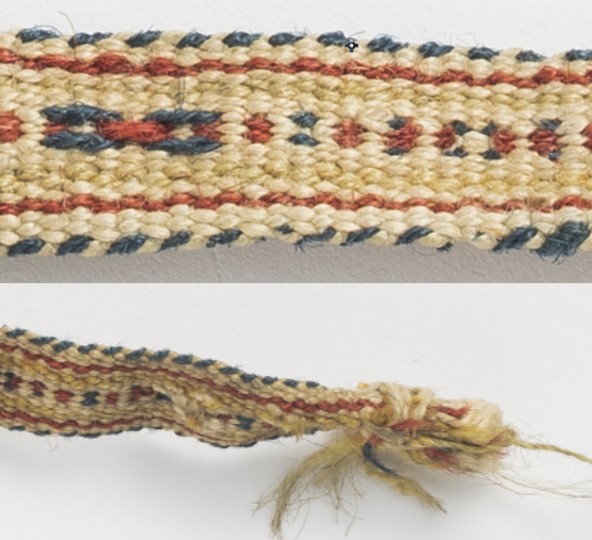 Yksityiskohtia alkuperäisestä nauhasta.