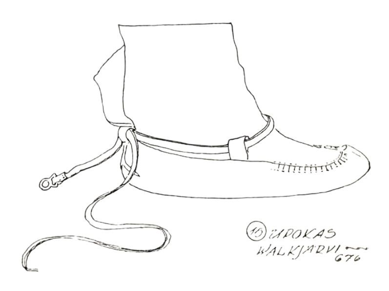 Piirroskuva upokaskengistä.