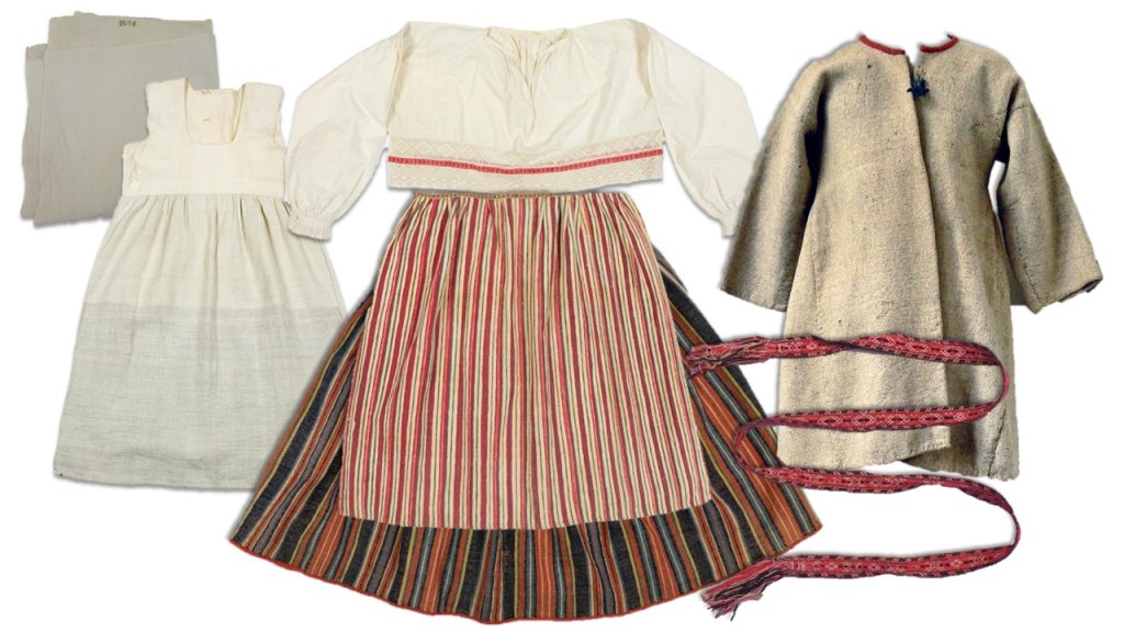 Lavansaarelainen vaimon kansanpuku.