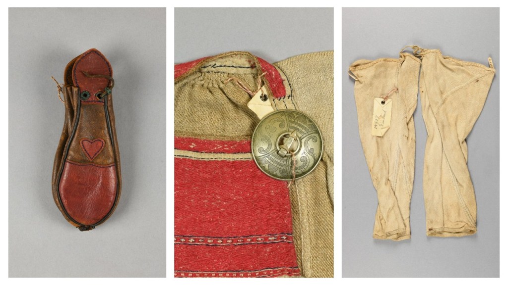 Penn Museumin karjalaisia esineitä, kolme kuvaa.